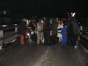 Krampuskränzchen in Niederöblarn, Pension Tilly