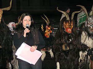 Krampuskränzchen in Niederöblarn, Pension Tilly